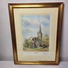 Roy Haydon Norwich Cathedral Limited Edition Signed Print Framed 17" x 22.5"