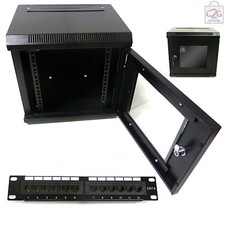 10" 6U Black Wall Cabinet +