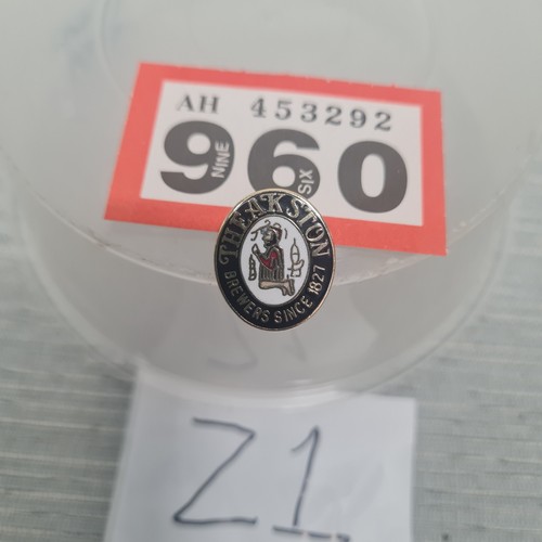 Theakston brewery pin badge - theakston,