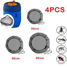 Adjustable Mesh Covers For Rain Barrel Water Butt Outdoor Leaf Filter Net - 4PCS