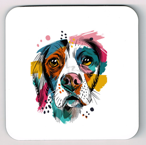 Brittany spaniel coaster - spaniel,