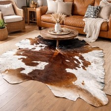 Tri color genuine cowhide - tri, rug