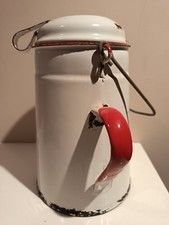 OLD ENAMEL CADDY ,MINERS FLASK