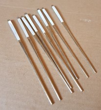 8 Gold Metal Chopsticks. Made In Thailand. Used.