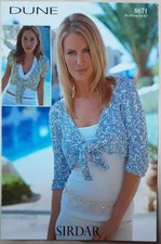 Original Sirdar Dune Ladies Bolero 32"-42" Knitting Pattern 8671