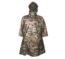 RIP-STOP WATERPROOF WINDPROOF PONCHO/BASHA army camo military hooded HMTC jacket