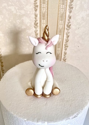 Fondant unicorn cake topper - fondant,