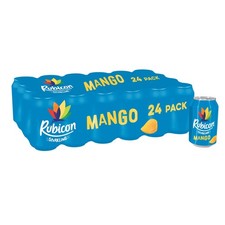 Rubicon 24 Pack Sparkling Mango Flavoured Fizzy Drink with Real Fruit Juice H...
