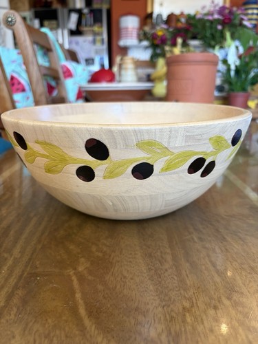 Wooden bowl olives hand - bowl,