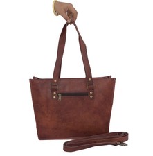 15 In Vintage Leather Tote Bag