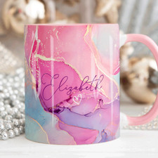 Pink Gold Marble Mug Gift