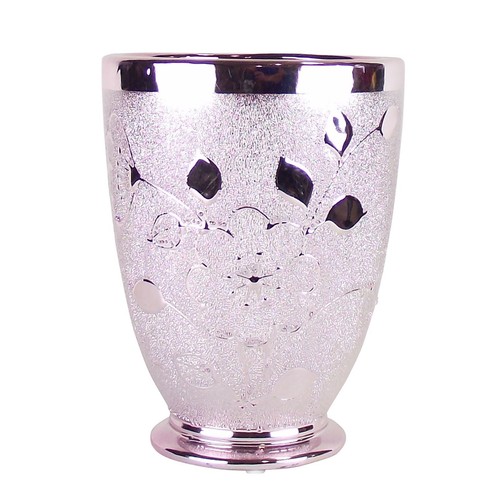 Pretty pink chrome vases - pink,