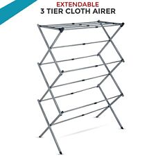 3 Tier Folding Clothes Laundry Drying Horse Rack Indoor Outdoor Washing Airer