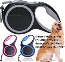 Dog Leads Retractable Strong Walking Leash Extendable Running Lead 5M upto 50Kgs