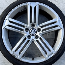 Genuine VW Scirocco 19" Talladega Alloy Wheel Silver Rim 235 35 Tyre Golf Passat