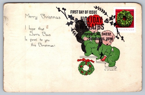 5427 holiday wreaths fdc maxi - #5427,