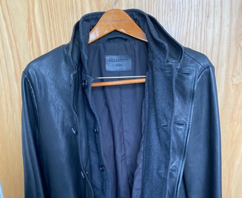 All saints black leather