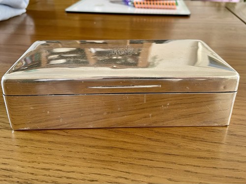 Stirling silver cigarette - silver, box