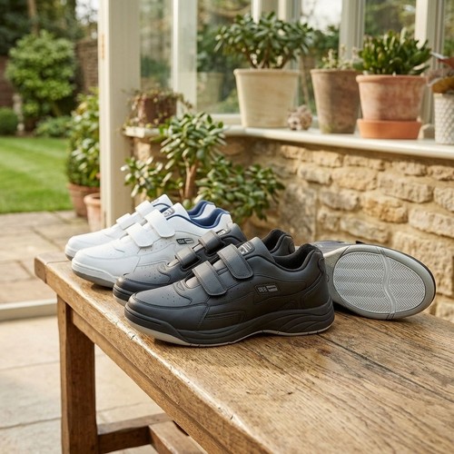 Mens t198 leather trainers - leather,