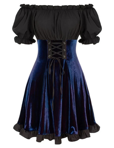 Velvet short sleeve off - velvet,