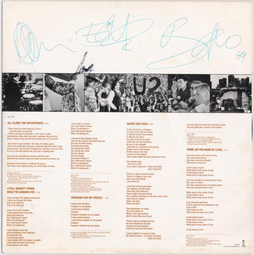 Bono band autographed - u2,