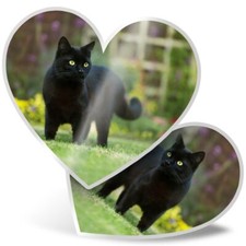 2 x Heart Stickers 7.5 cm -