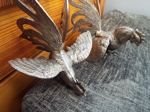 Pair vintage metal plated - pair,