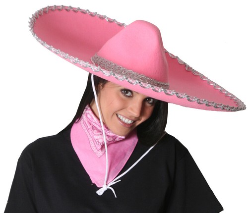 Pink sombrero hat felt - sombrero, wild