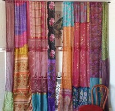 2 Pcs Indian Sari Patchwork