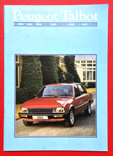 1985 PEUGEOT TALBOT Brochure - 205 GTI 305 505 Samba Horizon Minx Rapier 