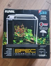 FLUVAL Spec 10L  (Black) Desktop Glass Freshwater Aquarium Tank