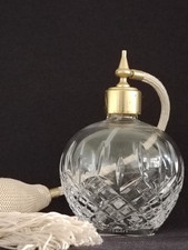 Stuart Crystal Perfume Bottle Atomiser Signed 