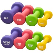 REBOXED Dumbbell Weights Set Kit Aerobics Gym Class Workout Yoga Pilates 10kg
