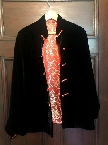 Chinese style black velvet - style,