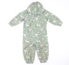 Next Girls Green Fairy Unicorn Waterproof Hooded Snowsuit 2-3 Years