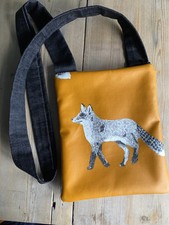  Fox Bag. Shoulder/ Crossbody Orange Bag. Artist Hand Crafted  