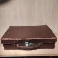 Antique brown briefcase - brown,