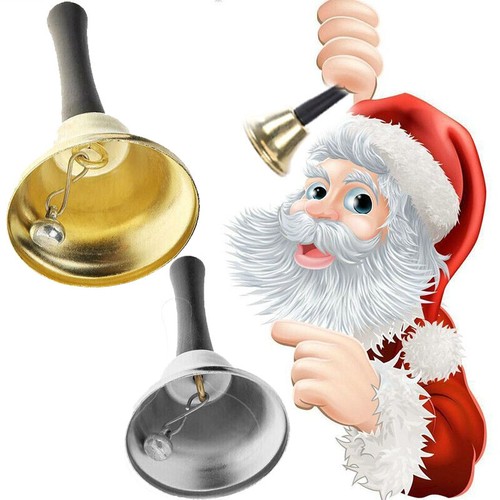 Metal christmas hand bell - hand,