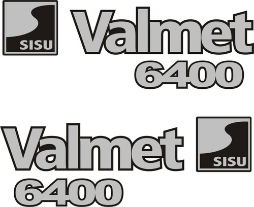 Valmet 6400 tractor decal - valmet, set
