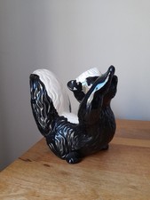 Vintage MCM Ceramic Stylised Skunk Figurine 19cm