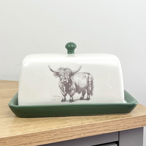 Butter dish with - dish, lid