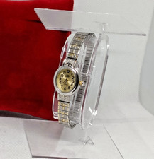 Vintage RIO Quartz Women's Two Tone Stretchy Steel Bracelet Watch-Working