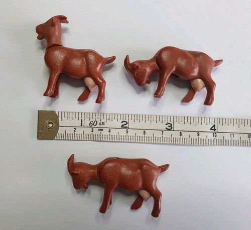 Playmobil brown goats - goats, 3