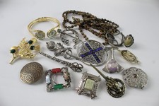 Scottish Jewellery Celtic Gemstone Thistle Pewter x 15