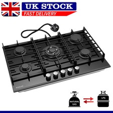 GASLAND 76cm Gas Cooktop Black