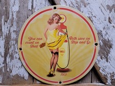 VINTAGE PORCELAIN SIGN OLD 12"