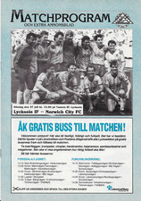 1980s Friendly Lycksele v Norwich City