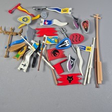 Playmobil Accessories Random Spares Bundle Flags Flag Post Shields Etc