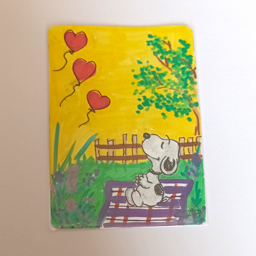 Peanuts snoopy aceo card - peanuts,