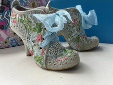 Irregular Choice Women's Blue Floral “Abigail’s Third Party” Shoes Size 7 EU40